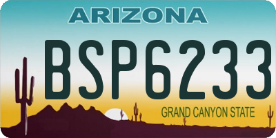 AZ license plate BSP6233