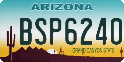 AZ license plate BSP6240