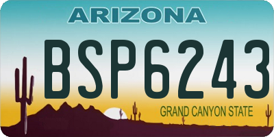 AZ license plate BSP6243