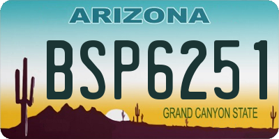 AZ license plate BSP6251