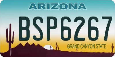 AZ license plate BSP6267