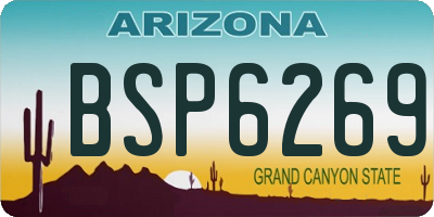 AZ license plate BSP6269