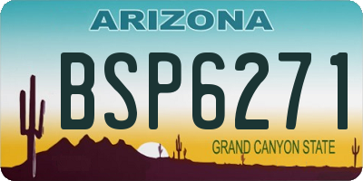 AZ license plate BSP6271