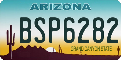 AZ license plate BSP6282