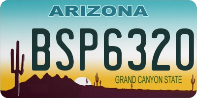 AZ license plate BSP6320
