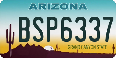 AZ license plate BSP6337
