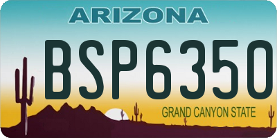 AZ license plate BSP6350