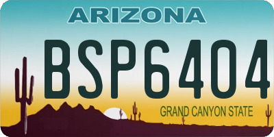 AZ license plate BSP6404