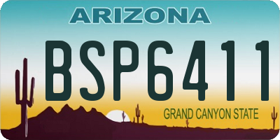 AZ license plate BSP6411
