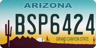 AZ license plate BSP6424