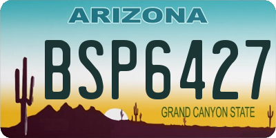 AZ license plate BSP6427