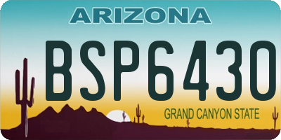 AZ license plate BSP6430