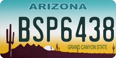 AZ license plate BSP6438