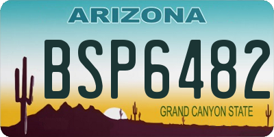 AZ license plate BSP6482