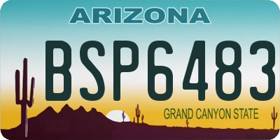 AZ license plate BSP6483