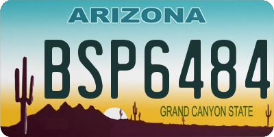 AZ license plate BSP6484