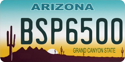 AZ license plate BSP6500