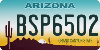 AZ license plate BSP6502