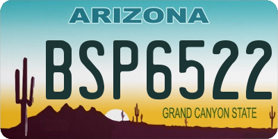 AZ license plate BSP6522