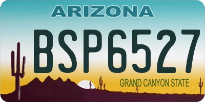 AZ license plate BSP6527