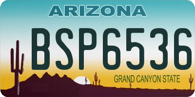 AZ license plate BSP6536