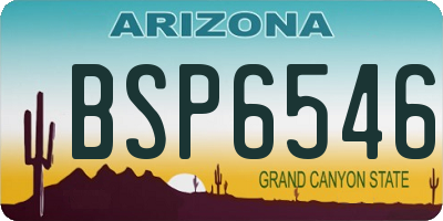 AZ license plate BSP6546