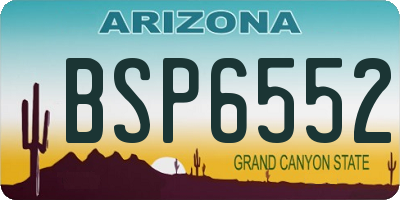 AZ license plate BSP6552