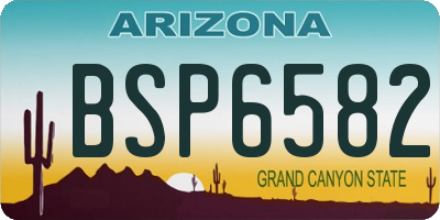 AZ license plate BSP6582