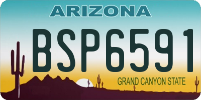 AZ license plate BSP6591