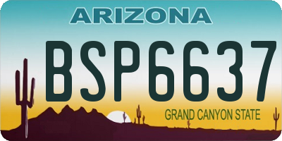 AZ license plate BSP6637