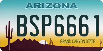 AZ license plate BSP6661
