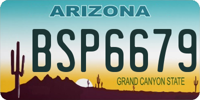 AZ license plate BSP6679