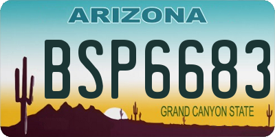 AZ license plate BSP6683