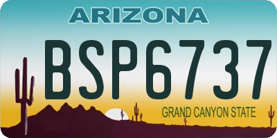 AZ license plate BSP6737