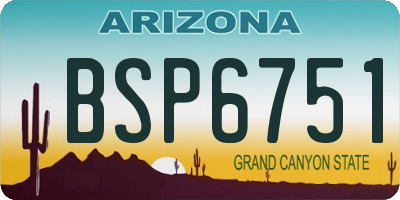 AZ license plate BSP6751