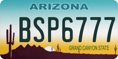 AZ license plate BSP6777