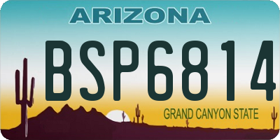 AZ license plate BSP6814