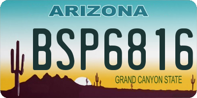 AZ license plate BSP6816