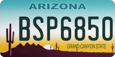 AZ license plate BSP6850