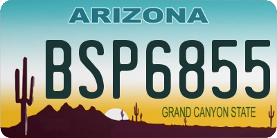 AZ license plate BSP6855