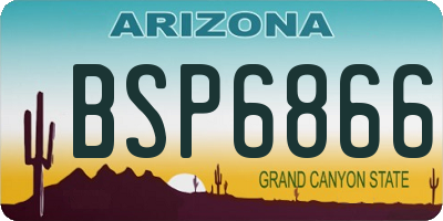 AZ license plate BSP6866