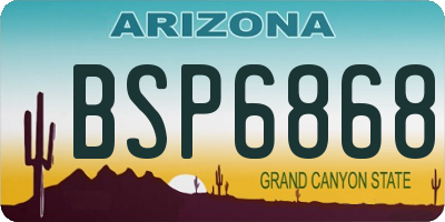 AZ license plate BSP6868