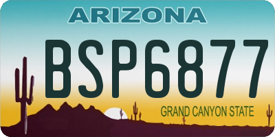 AZ license plate BSP6877