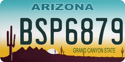 AZ license plate BSP6879