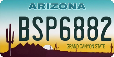 AZ license plate BSP6882