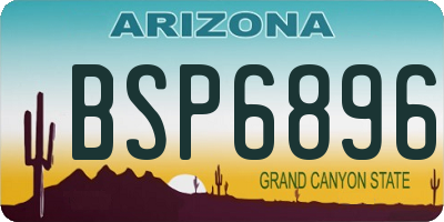 AZ license plate BSP6896