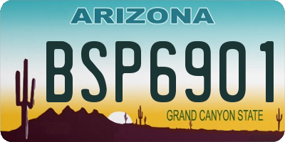 AZ license plate BSP6901