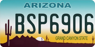 AZ license plate BSP6906