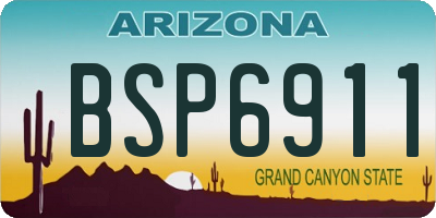 AZ license plate BSP6911