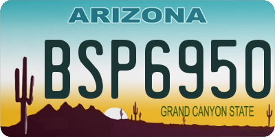 AZ license plate BSP6950